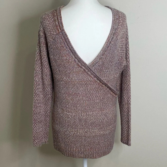 HINGE Sweater Womens Faux Wrap V-Neck Back Long Sleeve Lightweight Cozy … - Picture 5 of 9